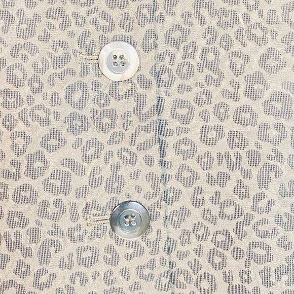 Le Suit Olive & Deep Green Leopard Print Blazer Size 12 Tailored Waist - Picture 5 of 8